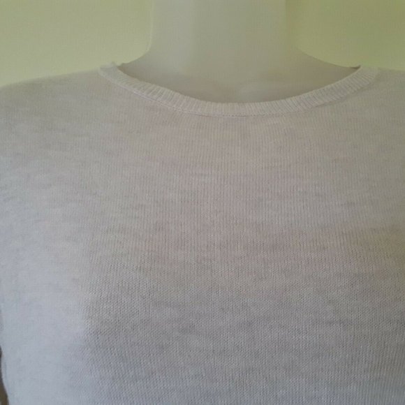 Vintage J Jill Tunic Sweater Size PXS Cotton Blend Tan Beige Tunic Layered Hem - Picture 3 of 8